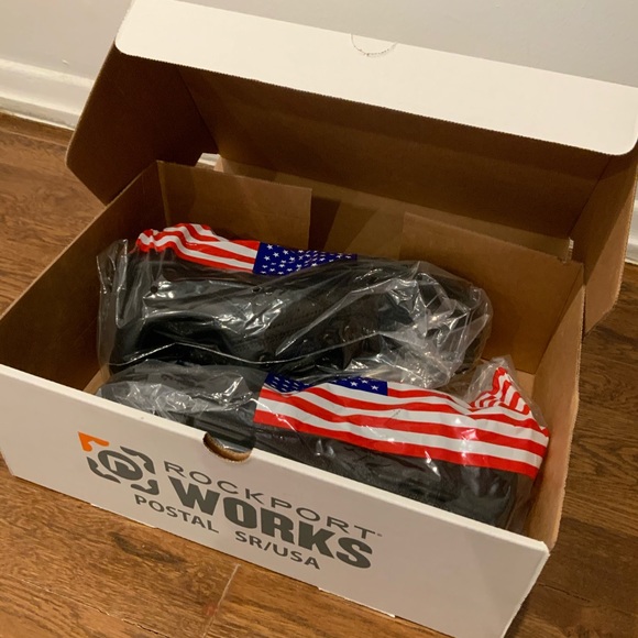 NWB rockport works black men’s work shoes size 9m - Picture 8 of 9